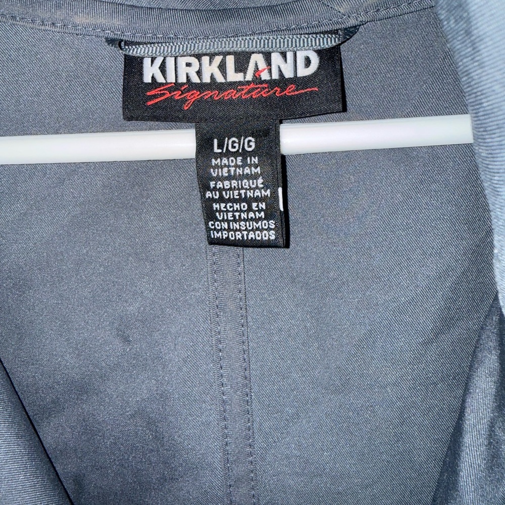 Kirkland Signature Women Dark Gray Hooded Anorak Jacket Large Water Resistant - Picture 13 of 14